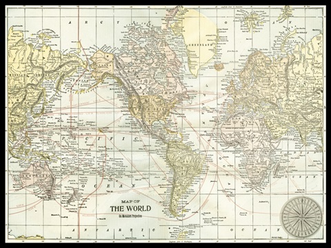 World Map with black border