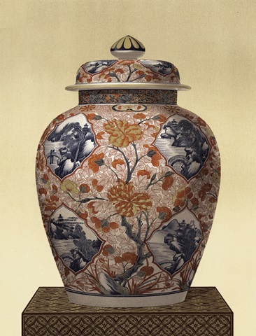 Oriental Blue Vase III