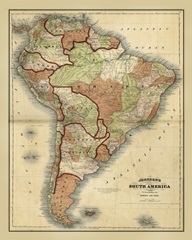 Antique Map of South America
