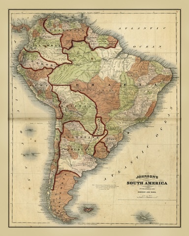 Antique Map of South America
