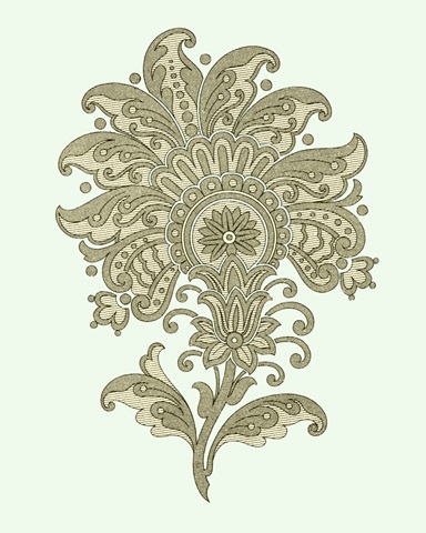 Celadon Floral Motif III
