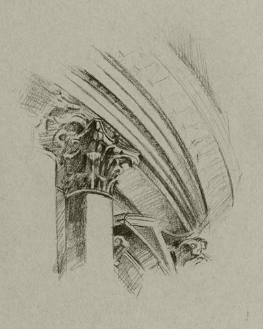 Charcoal Architectural Study III