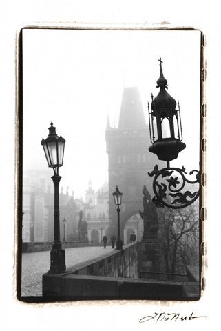 Charles Bridge in Morning Fog I