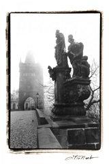 Charles Bridge in Morning Fog II