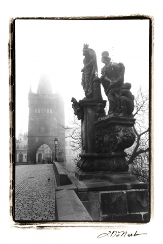 Charles Bridge in Morning Fog II
