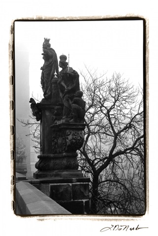 Charles Bridge in Morning Fog IV