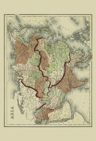 Small Antique Map of Asia (P)