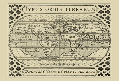 Vintage Map on Khaki II