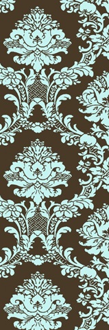 Vivid Damask in Blue I