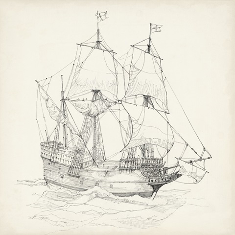 Antique Ship Sketch IV