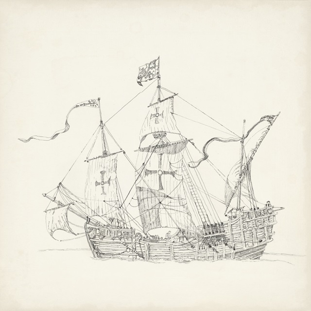 Antique Ship Sketch VI