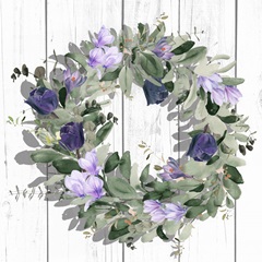Purple Tulip Wreath II