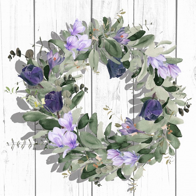 Purple Tulip Wreath II