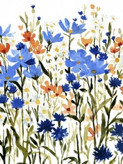 Bright Wildflower Medley I