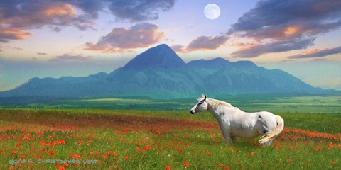 Horse in Flowers II