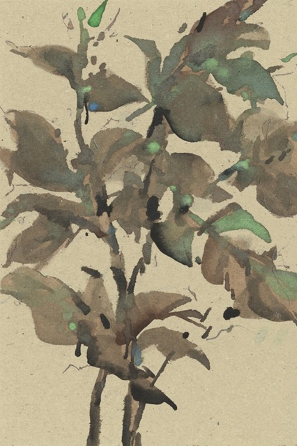 Leaves on Taupe I