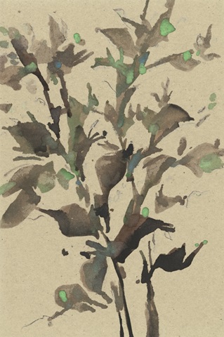 Leaves on Taupe II