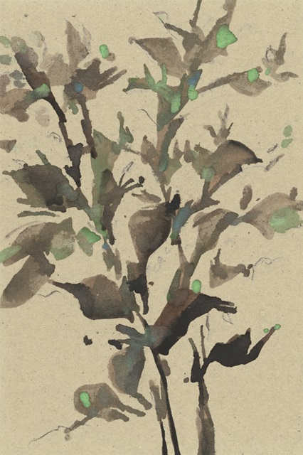 Leaves on Taupe II