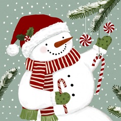 Peppermint Snowman I