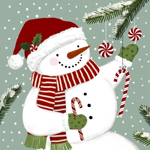 Peppermint Snowman I