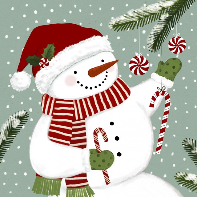 Peppermint Snowman I