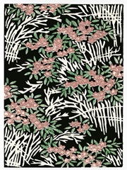 Vintage Woodblock Screen III