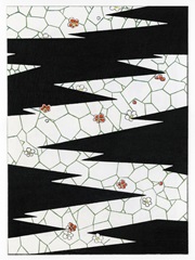 Vintage Woodblock Screen IV