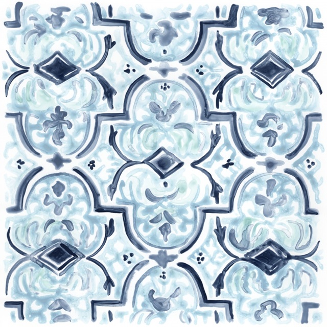 Azure Mosaic Tile II