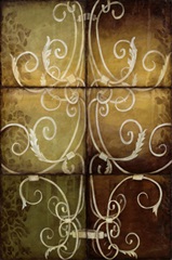 Wrought Iron & Damask