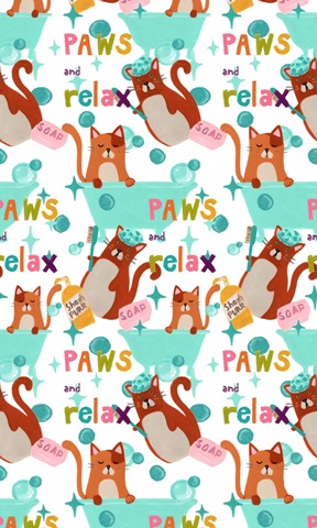 Cute Cat Bath Collection E