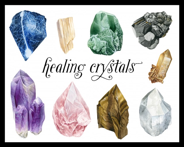 Healing Crystals III print by Grace Popp