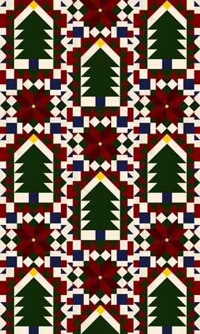 Christmas Barn Quilt Collection E