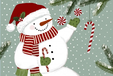 Peppermint Snowman Collection A