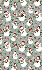 Peppermint Snowman Collection E