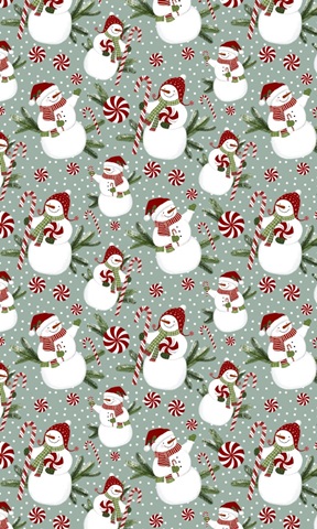 Peppermint Snowman Collection E