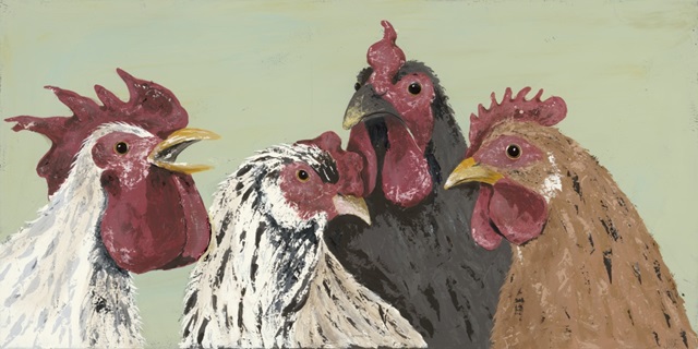 Four Roosters