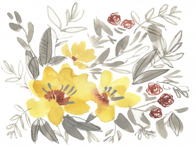 Golden Flower Composition I