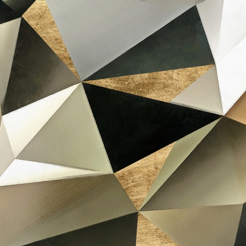 Gold Polygon Wall II