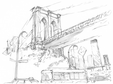 Pencil Cityscape Study I