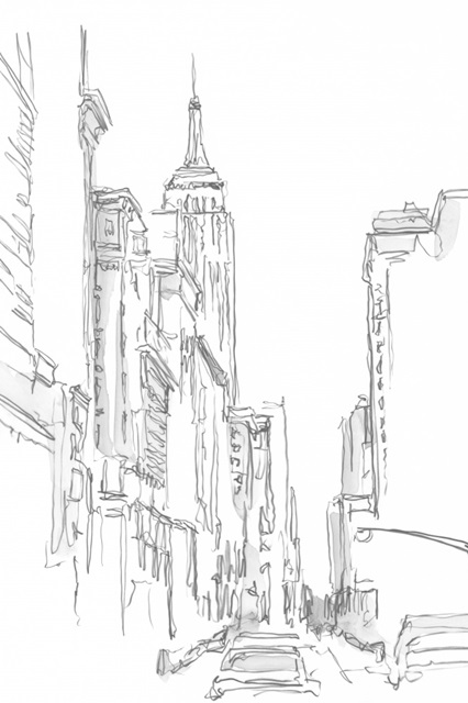 Pencil Cityscape Study III