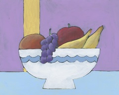 White Fruit Bowl I