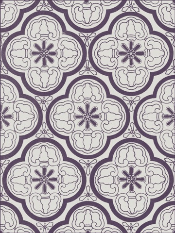 Ornamental Pattern in Plum I