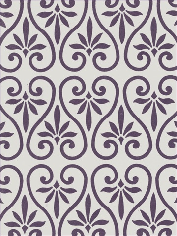 Ornamental Pattern in Plum IX