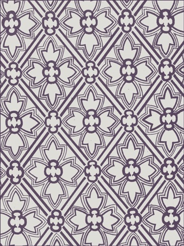 Ornamental Pattern in Plum VIII