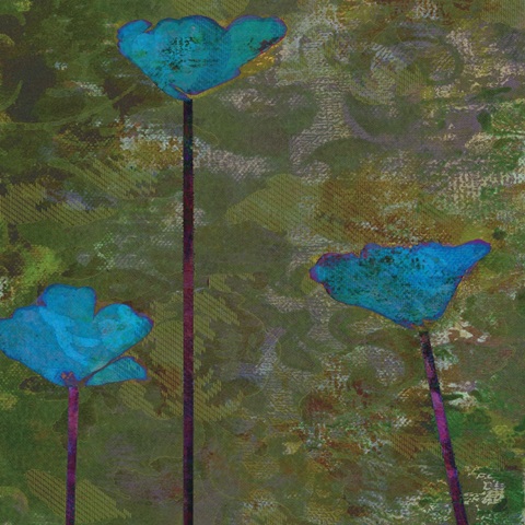 Teal Poppies II