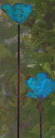Teal Poppies III
