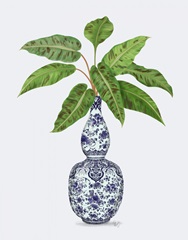 Chinoiserie Vase 1, With Plant