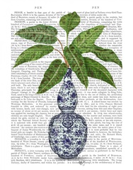 Chinoiserie Vase 1, With Plant Book Print