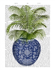 Chinoiserie Vase 6, With Plant Book Print
