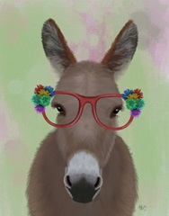Donkey Red Flower Glasses